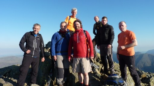 Team on the summit of Scafell